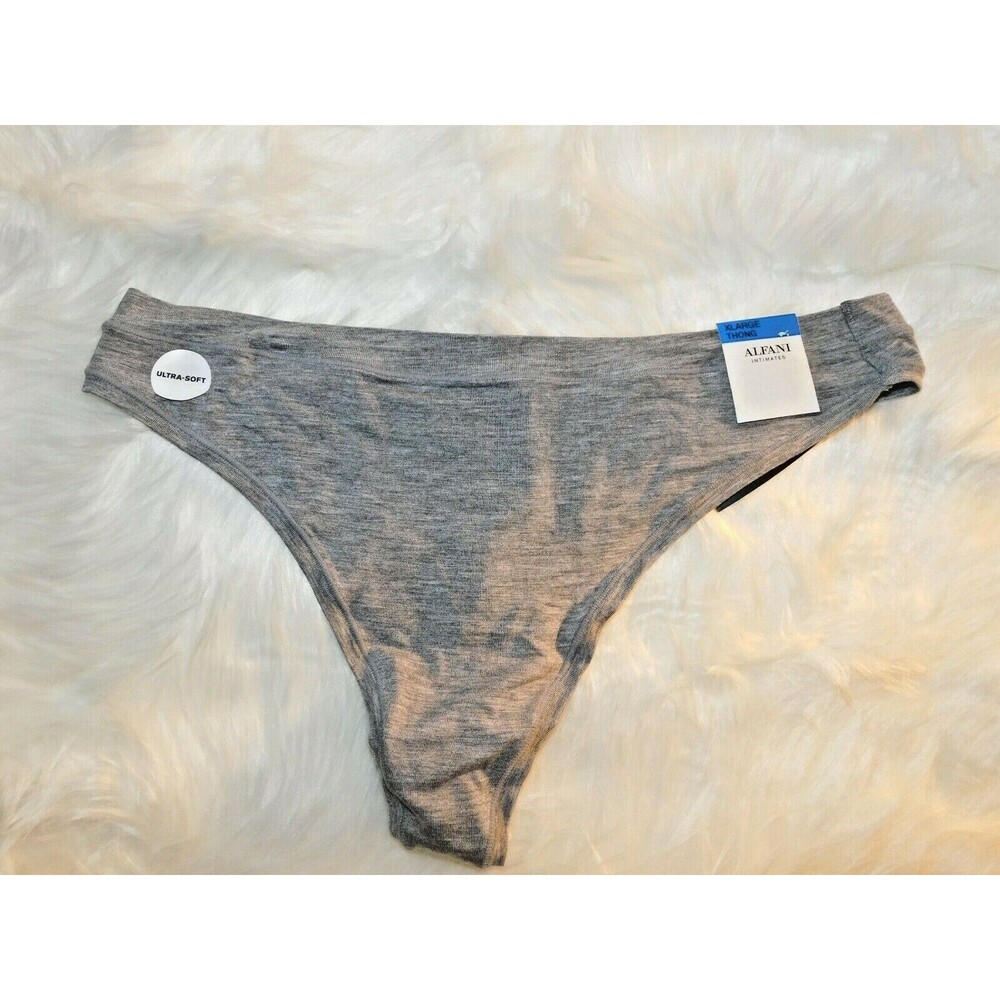 Alfani Women's Thong Panties Heather Grey Size XLarge Panty New
